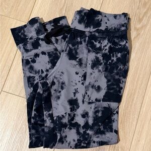 Felina Women's Black and Gray Tie-Dye Joggers